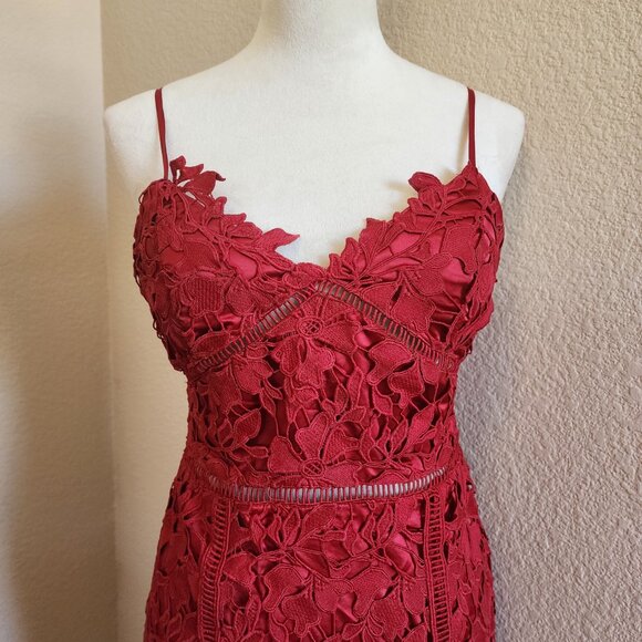 L'Atiste by Amy Red Lace Dress - Medium - Picture 2 of 6
